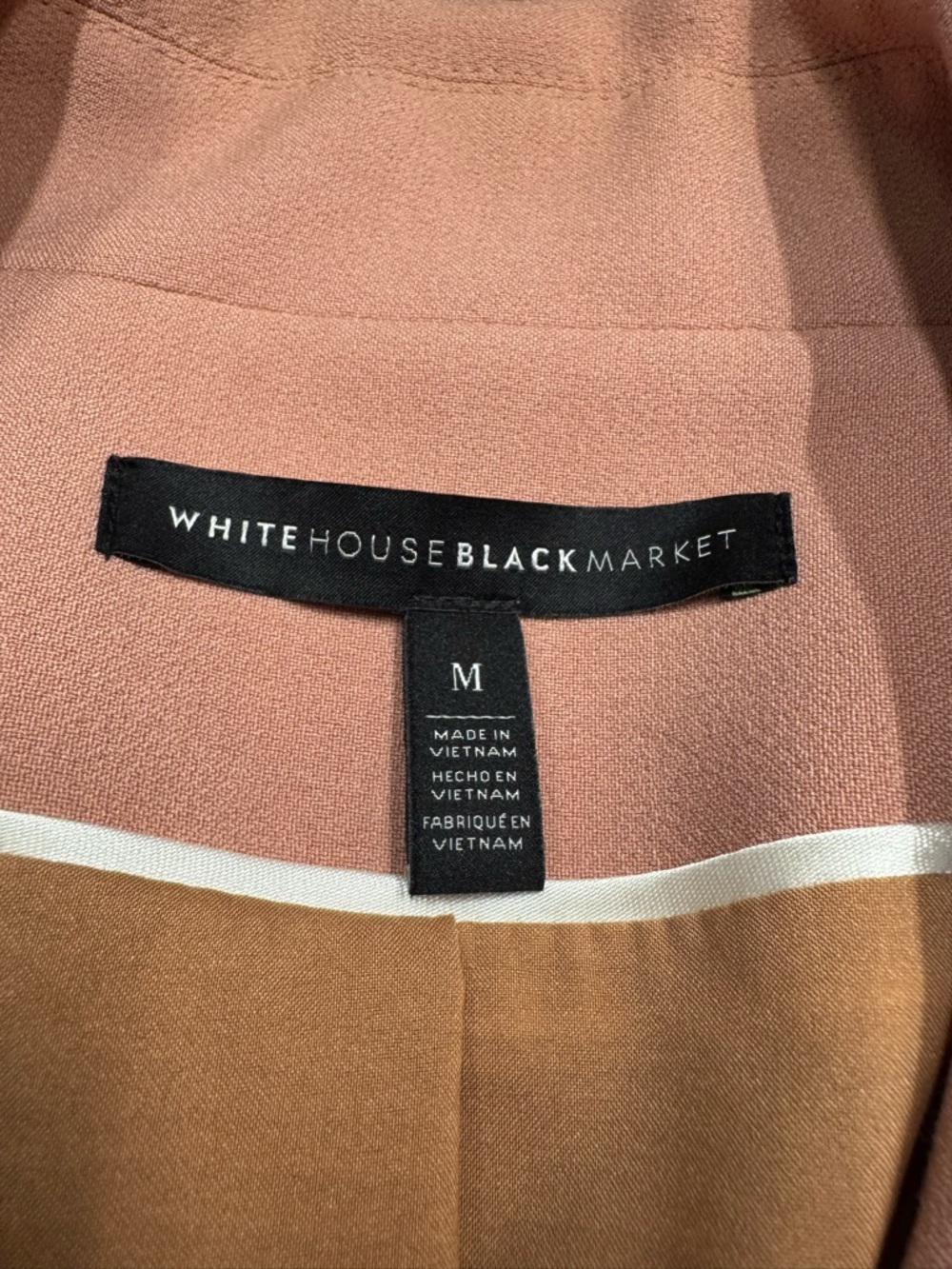 White House Black Market Womens Rose Pink Long Jacket Blazer Coat Sz M - Picture 2 of 8
